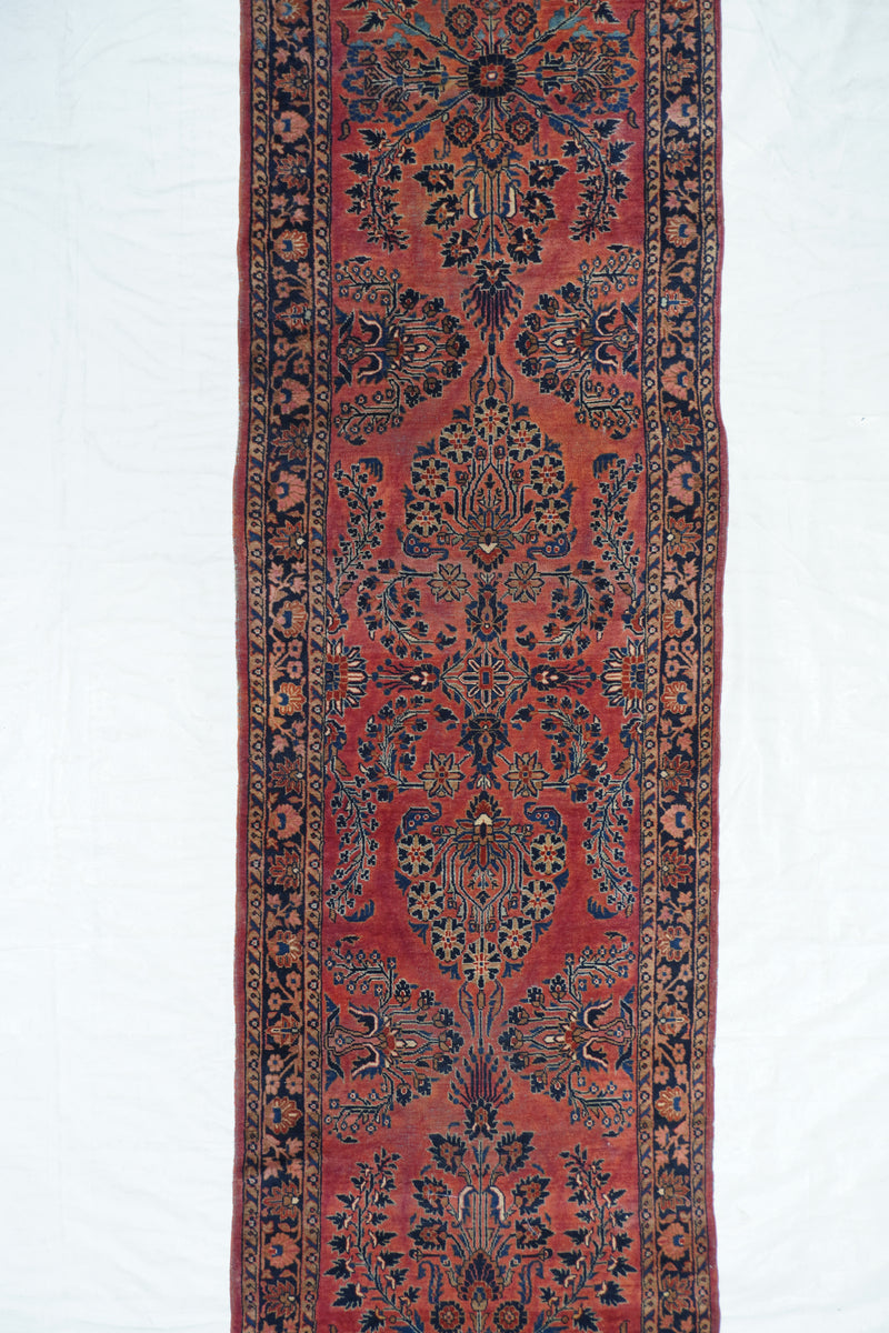 Antique Sarouk Rug 2'7'' x 13'4''