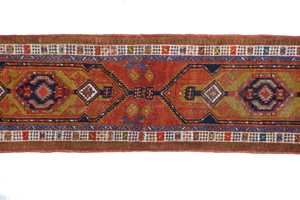 Semi Antique Persian Heriz Rug 2'11'' x 12'2''