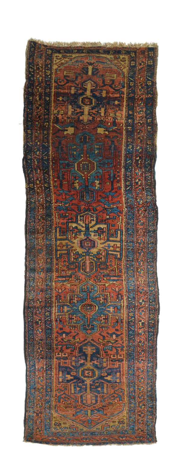 Iran Persian Karajeh Heriz Wool on Cotton 3'4''x10'7''