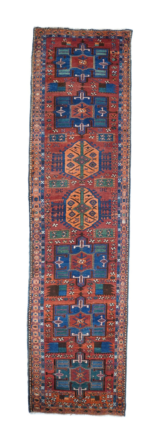 Persian Heriz Wool on Cotton 3'4''x14'4''