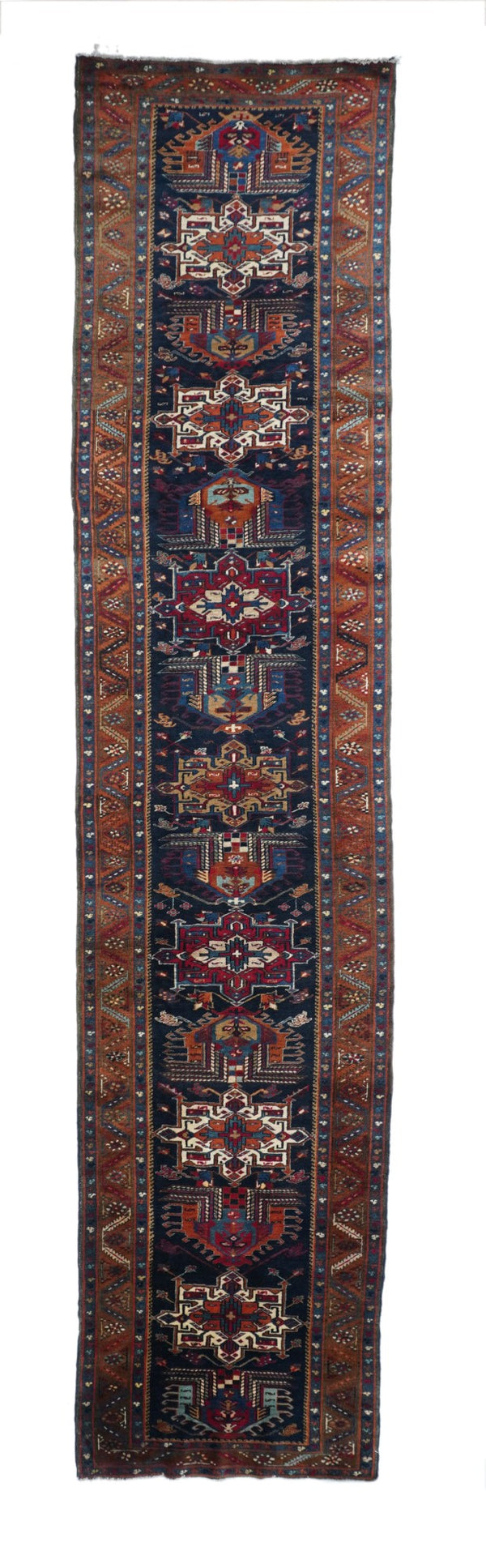 Iran Persian Karajeh Heriz Wool on Cotton 2'9''x14'8''