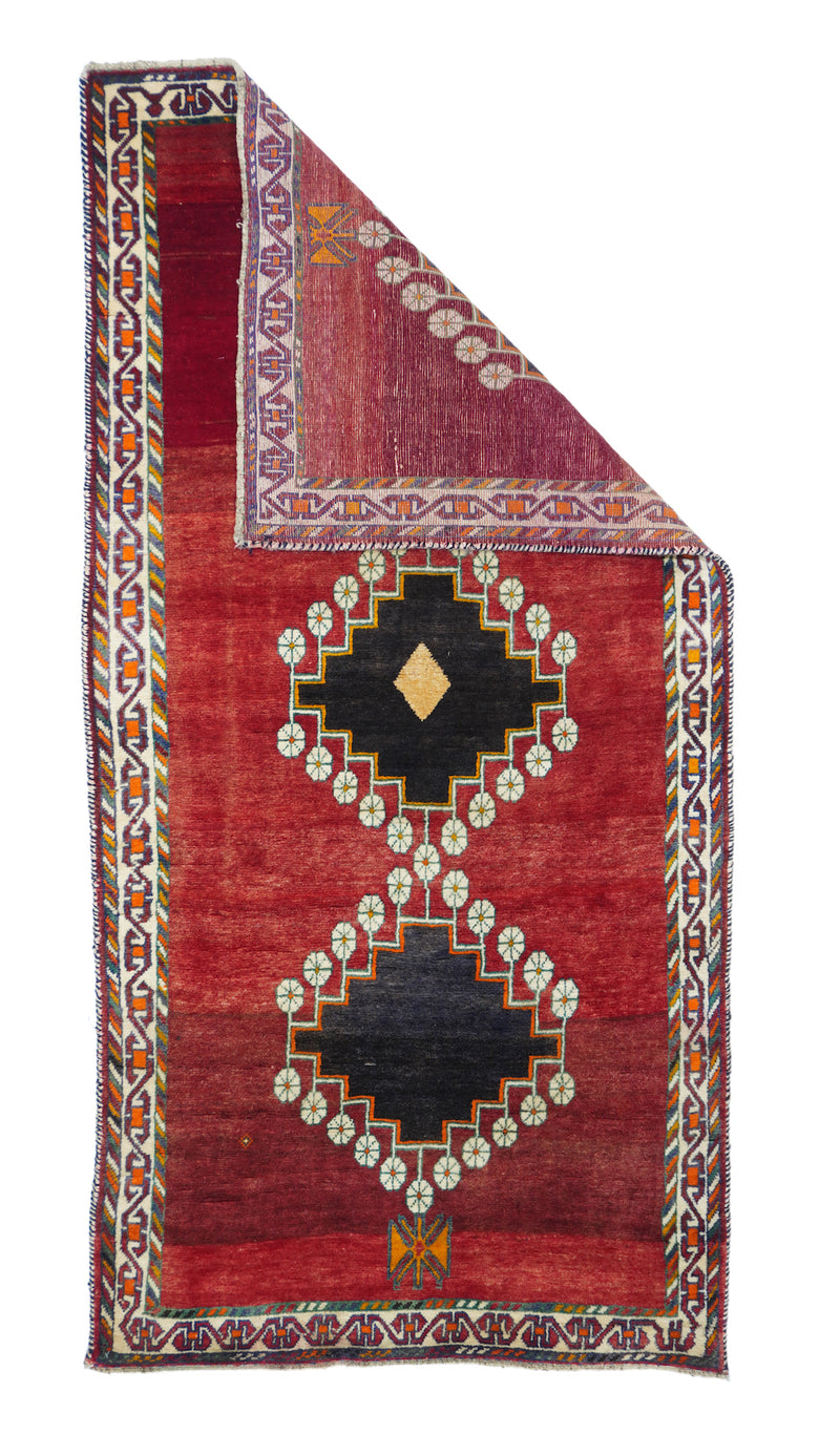 Vintage Persian Gabbeh Rug 3'9'' x 7'6''