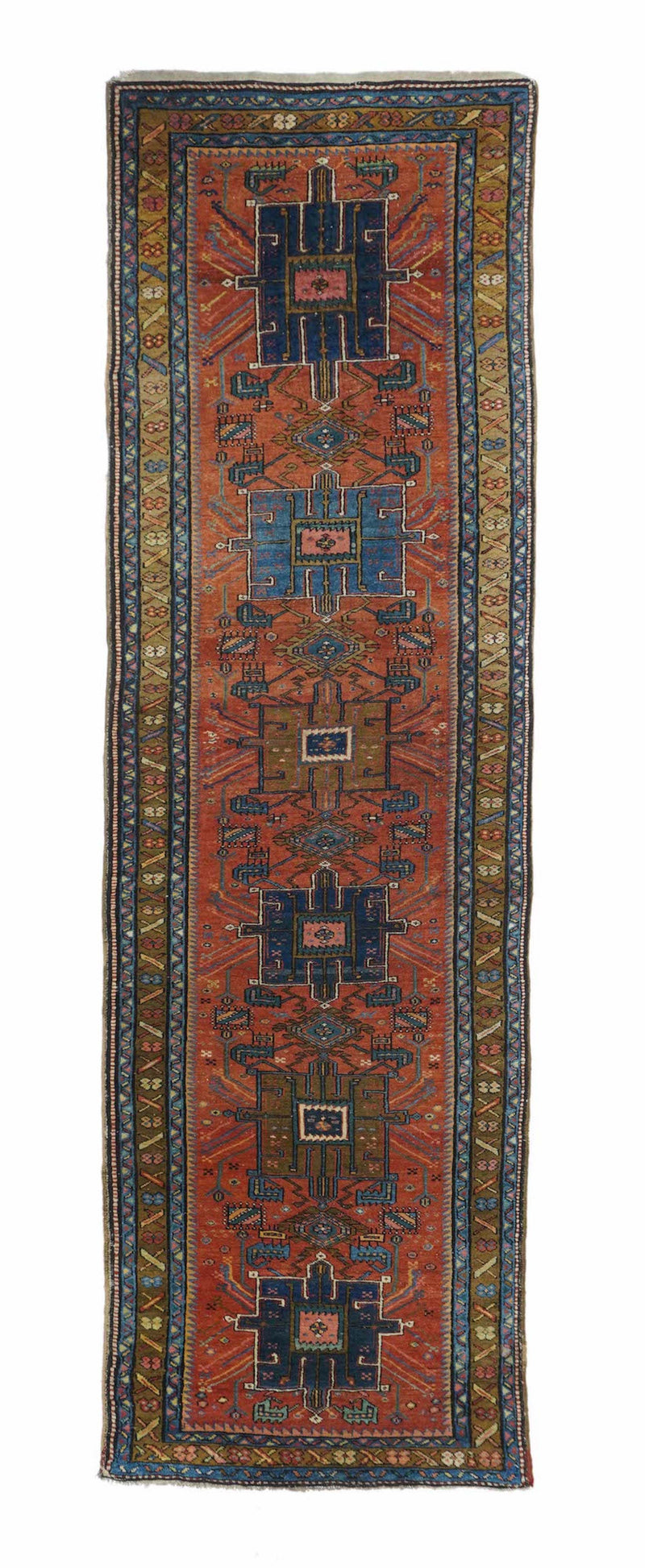 Heriz Wool on Cotton 3'5''x10'4''