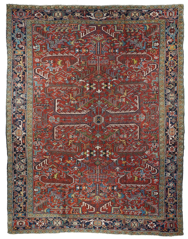 Persian Heriz Wool on Cotton 7'5'' x 11'