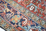 Persian Heriz Wool on Cotton 7'5'' x 11'
