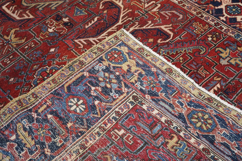 Persian Heriz Wool on Cotton 8' x 10'9''
