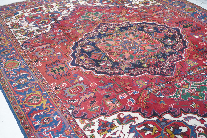 Persian Heriz Wool on Cotton 8'2'' x 11'