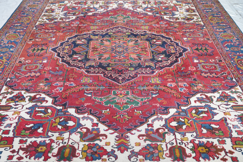 Persian Heriz Wool on Cotton 8'2'' x 11'