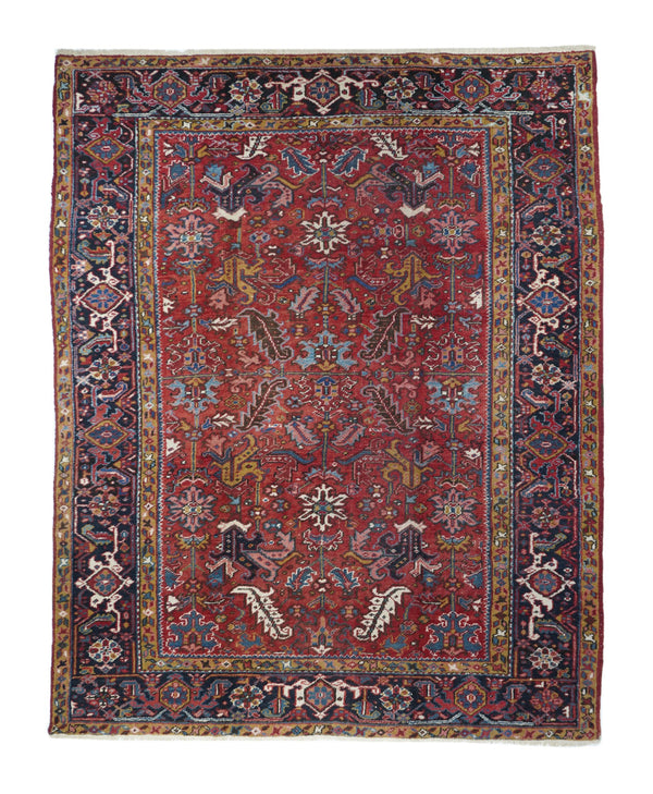 Persian Heriz Wool on Cotton 7'x8'10''