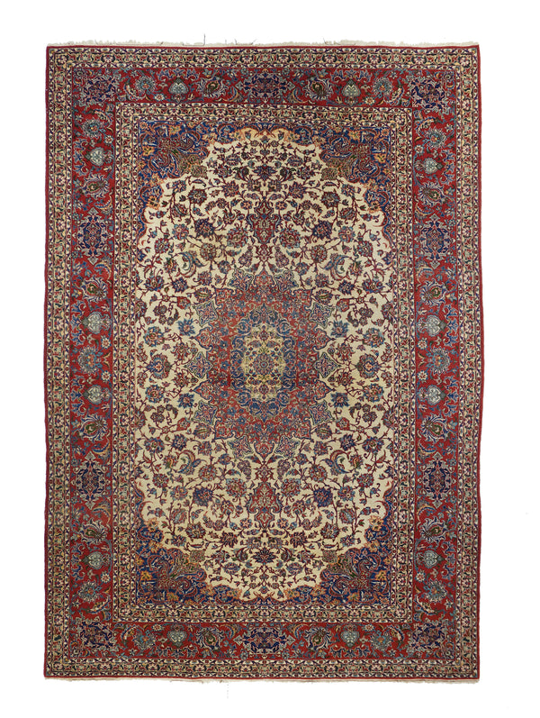 Persia Isfahan Wool On Silk 7'3''x10'6''