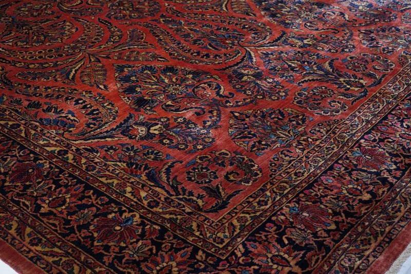 Antique Sarouk Rug 12'2'' x 18'4''