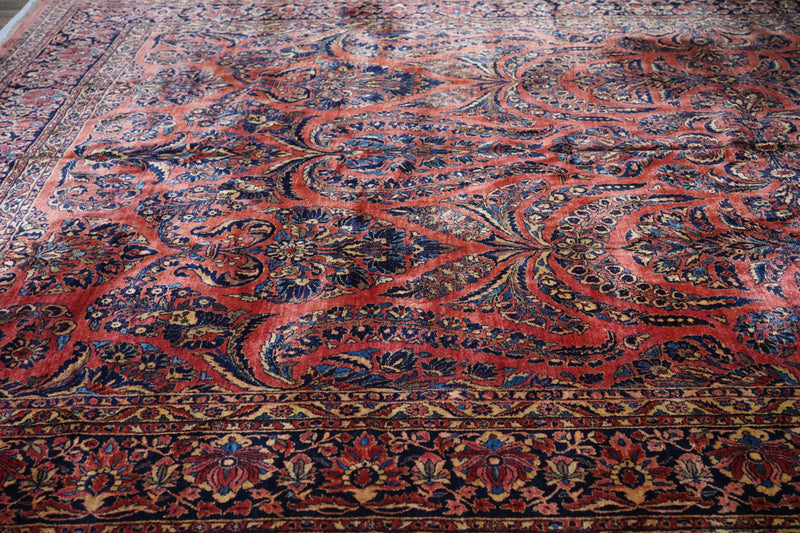 Antique Sarouk Rug 12'2'' x 18'4''