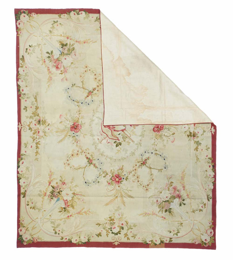 Antique Aubusson-Beauvais French Tapestry Rug