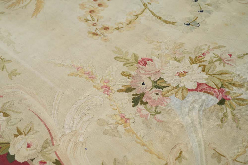 Antique French Aubusson-Beauvais Rug  5'1'' x 6'2''