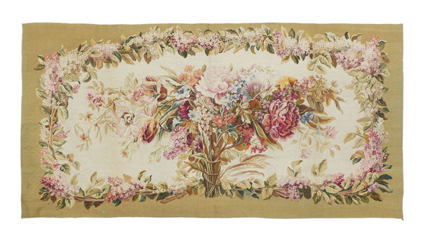 Antique Aubusson-Beauvais French Tapestry Rug