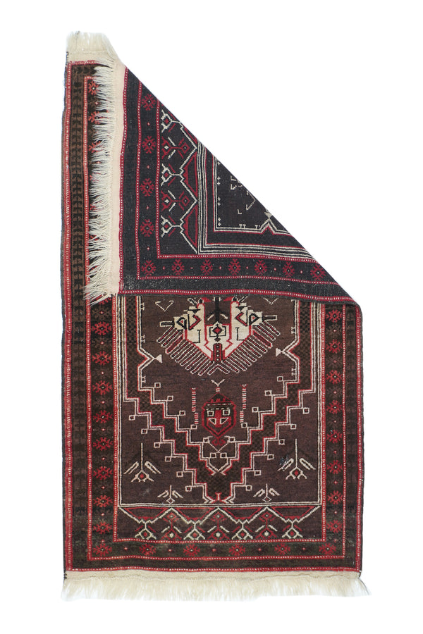 Semi Antique Tribal Afghan Rug 2'9'' x 5'0''
