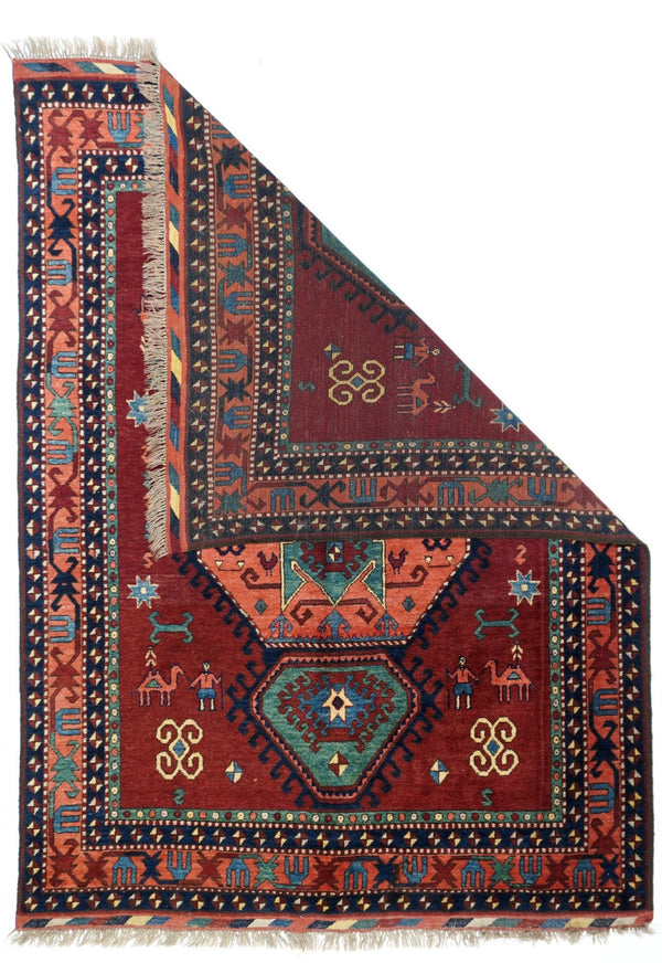 Vintage Kazak Design Rug 5'4'' x 7'1''