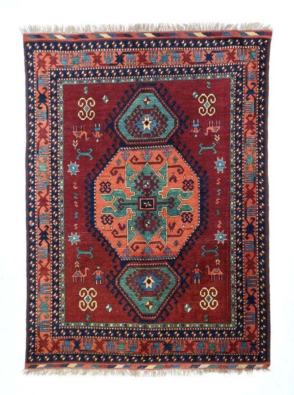 Kazak Design Russain Wool on wool 5'4''x7'1''