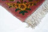 Vintage Black Tabriz Rug