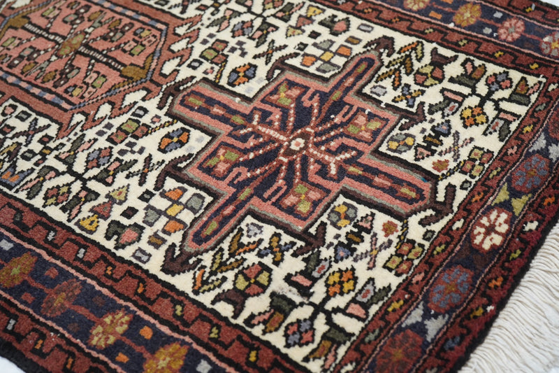 Vintage Karajeh Heriz Rug 2'3'' x 3'7''