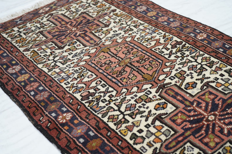 Vintage Karajeh Heriz Rug 2'3'' x 3'7''