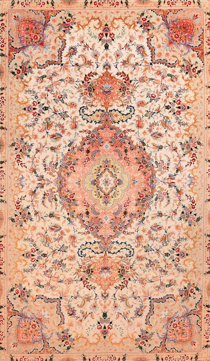 Persian Tabriz Wool & Silk on Silk 6'7'' x 10'2''