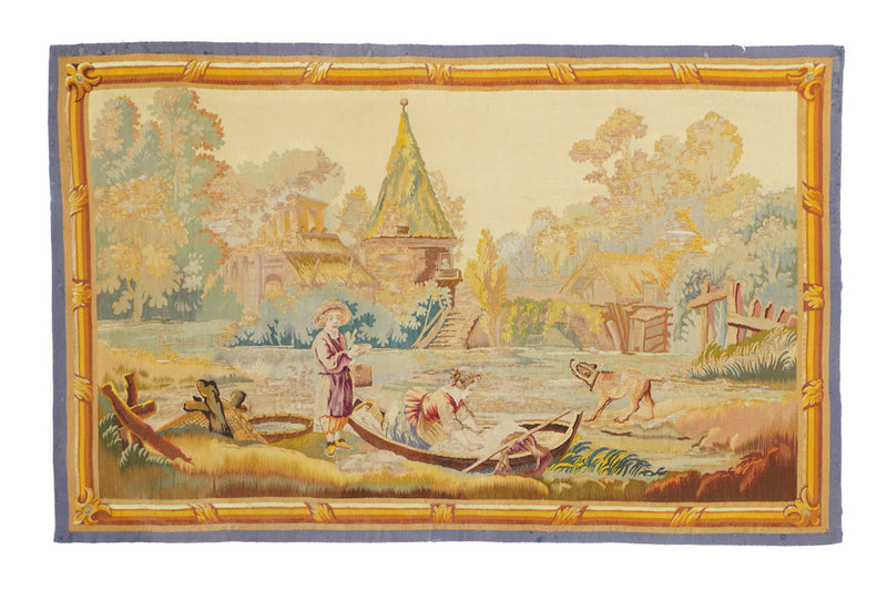 Antique French Tapestry Rug 2'6'' x 4'0''