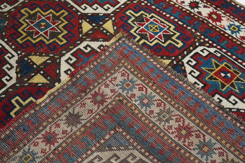 Antique Kazak  Rug 4' x 7'8''