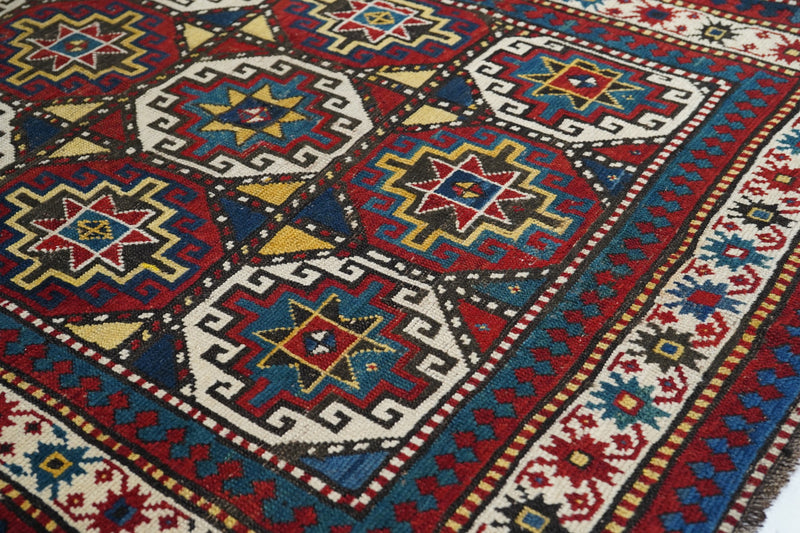 Antique Kazak  Rug 4' x 7'8''