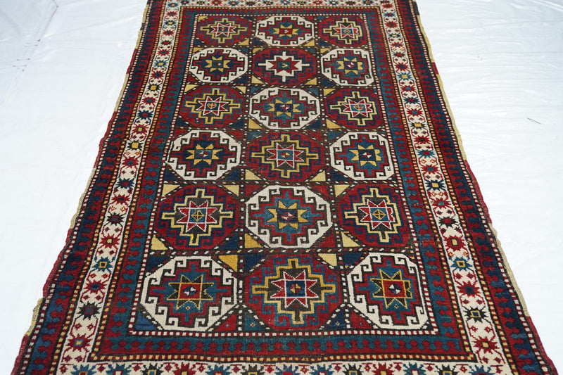 Antique Kazak  Rug 4' x 7'8''