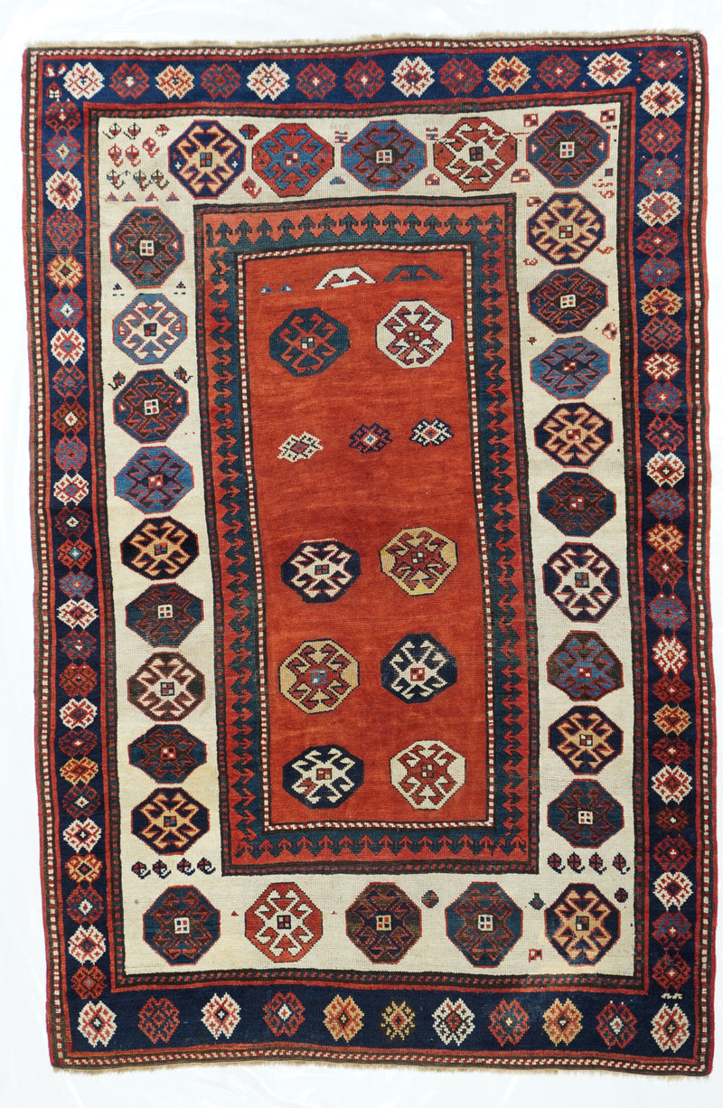 Antique Kazak Rug 4'2'' x 6'4''