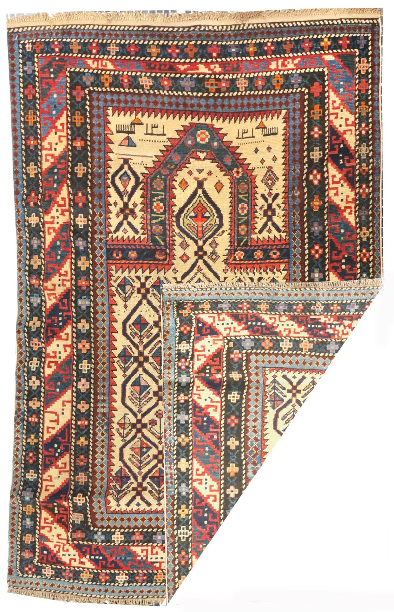 Antique Shirvan Rug 3'4'' x 5'2''