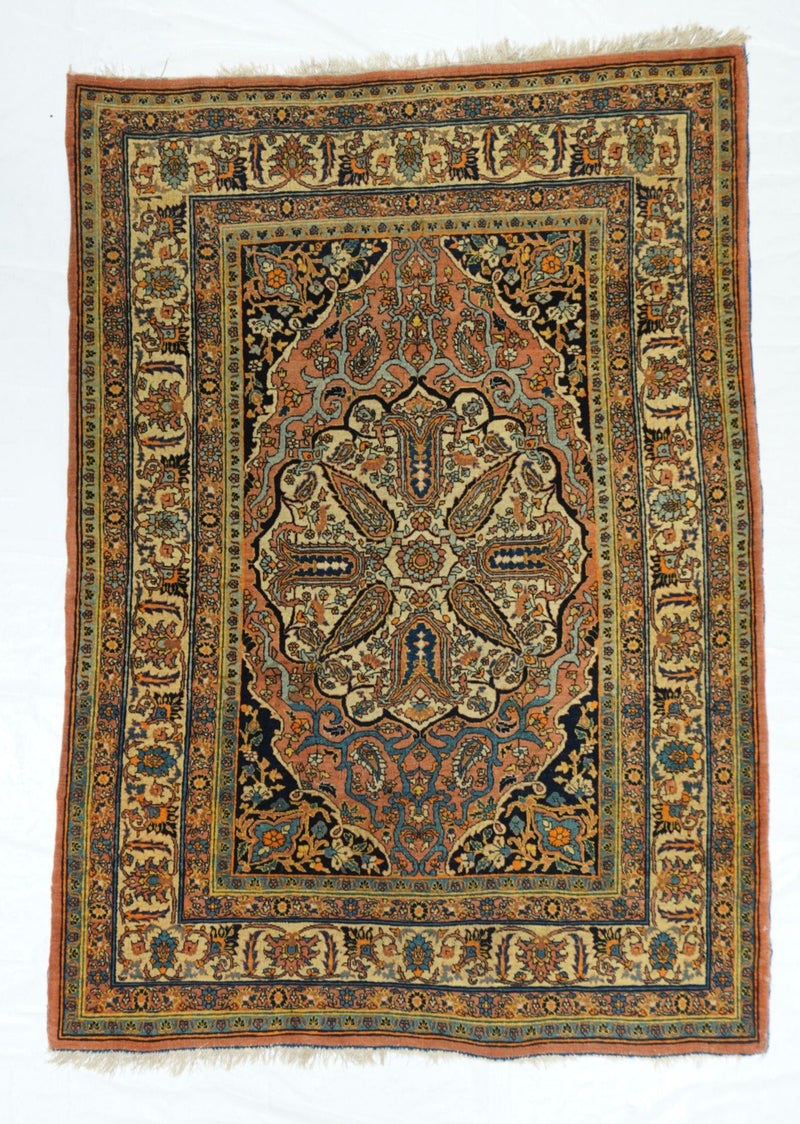 Antique Tabriz Haji Jalili Rug 4'4'' x 6'3''