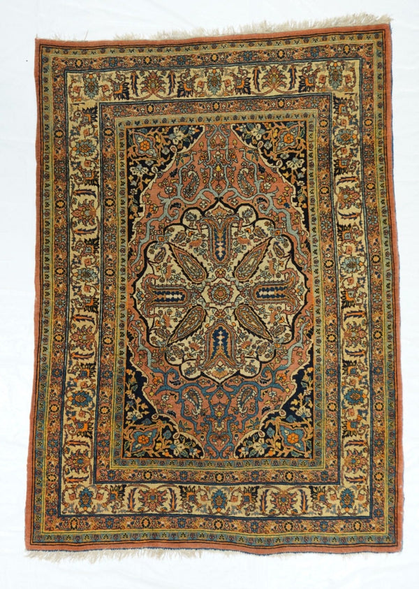 Persian Tabriz Haji Jalili Wool on Cotton 4'4''x6'3''