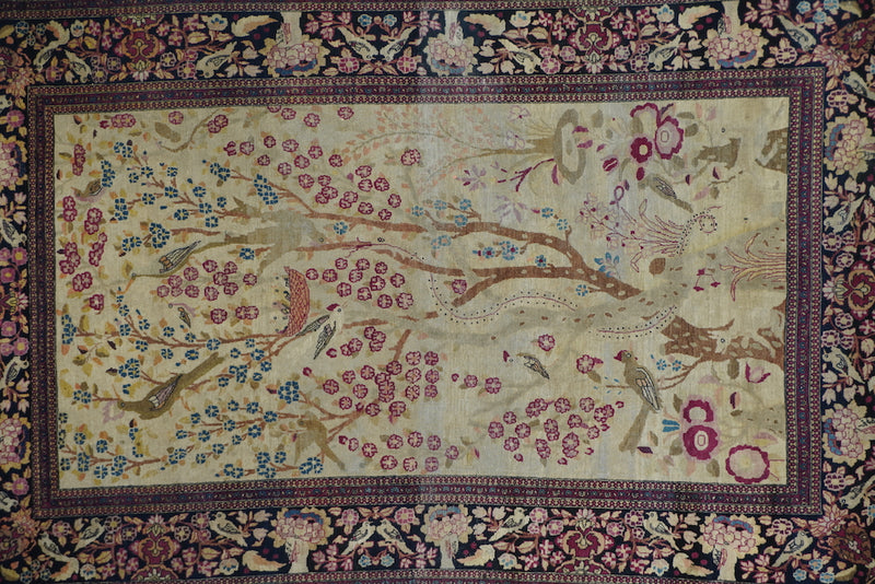 Antique Isfahan Rug 4'3'' x 6'10''