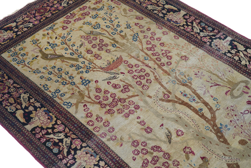 Antique Isfahan Rug 4'3'' x 6'10''