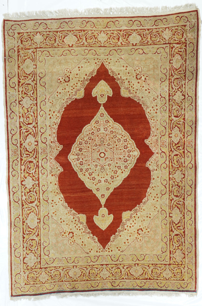 Antique Tabriz Haji Jalili Rug 3'9'' x 5'6''