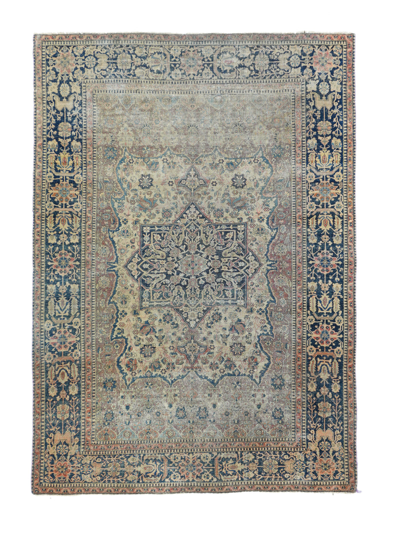 Antique Mohtasham Kashan Rug 4'6'' x 6'8''