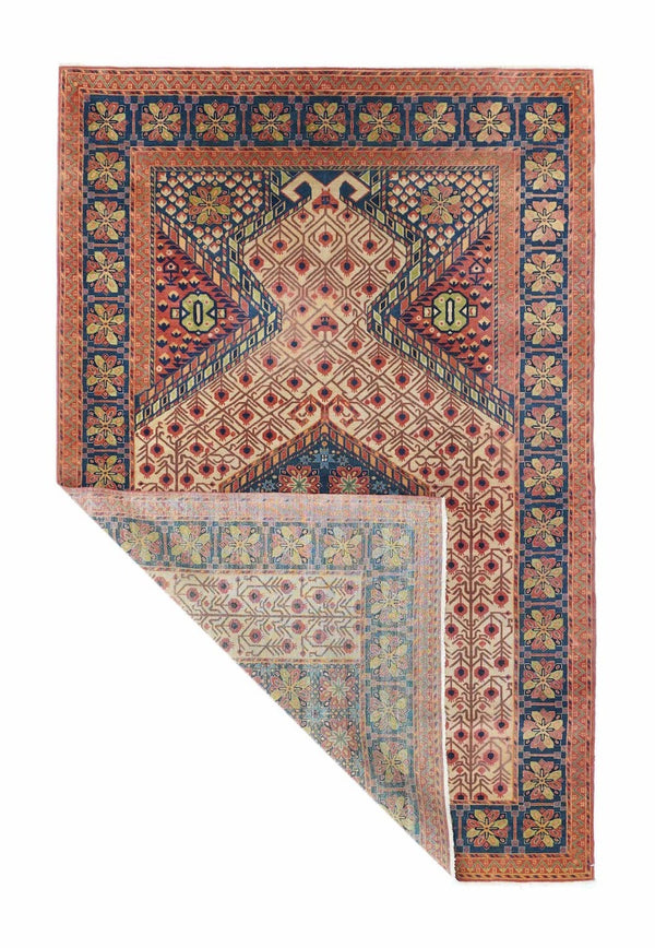 Antique Kashan Rug 4'7'' x 7'0''