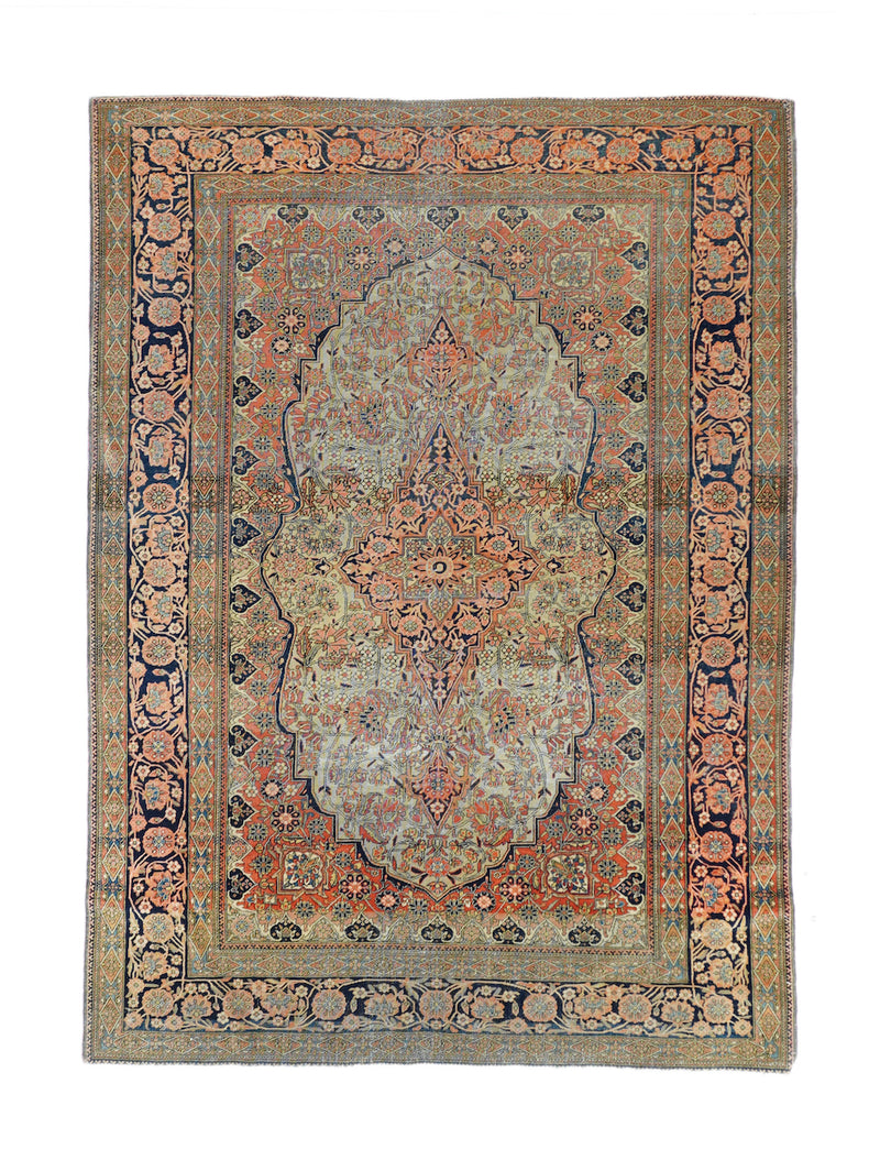 Antique Kashan Rug 4'6'' x 6'6''