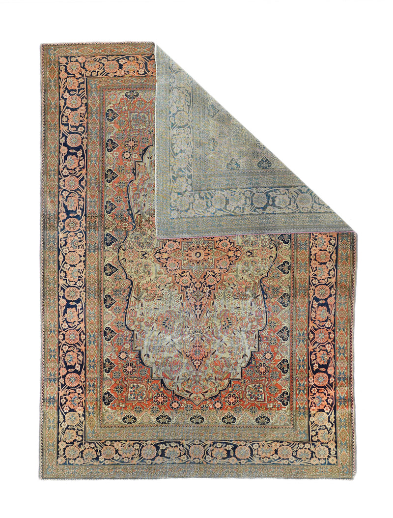 Antique Kashan Rug 4'6'' x 6'6''