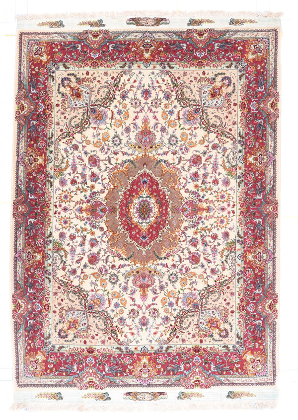 Iran Tabriz Wool & Silk on Silk 5'1''x7'3''