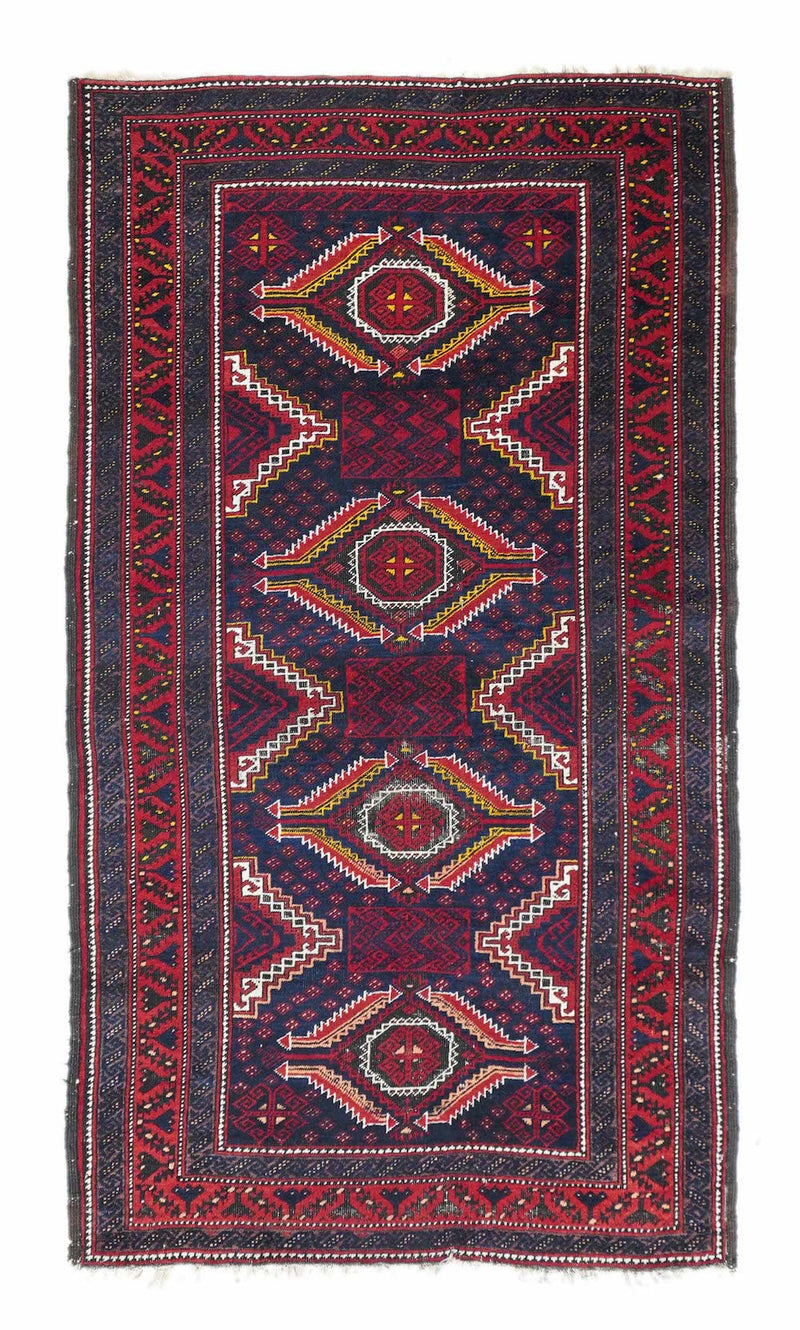 Vintage Balouch Rug 3'5'' x 6'3''