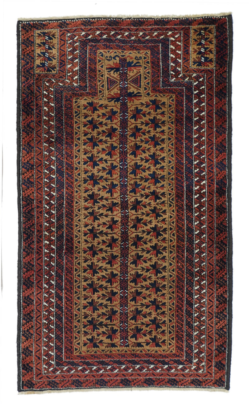 Vintage Balouch Rug 3'0'' x 5'4''