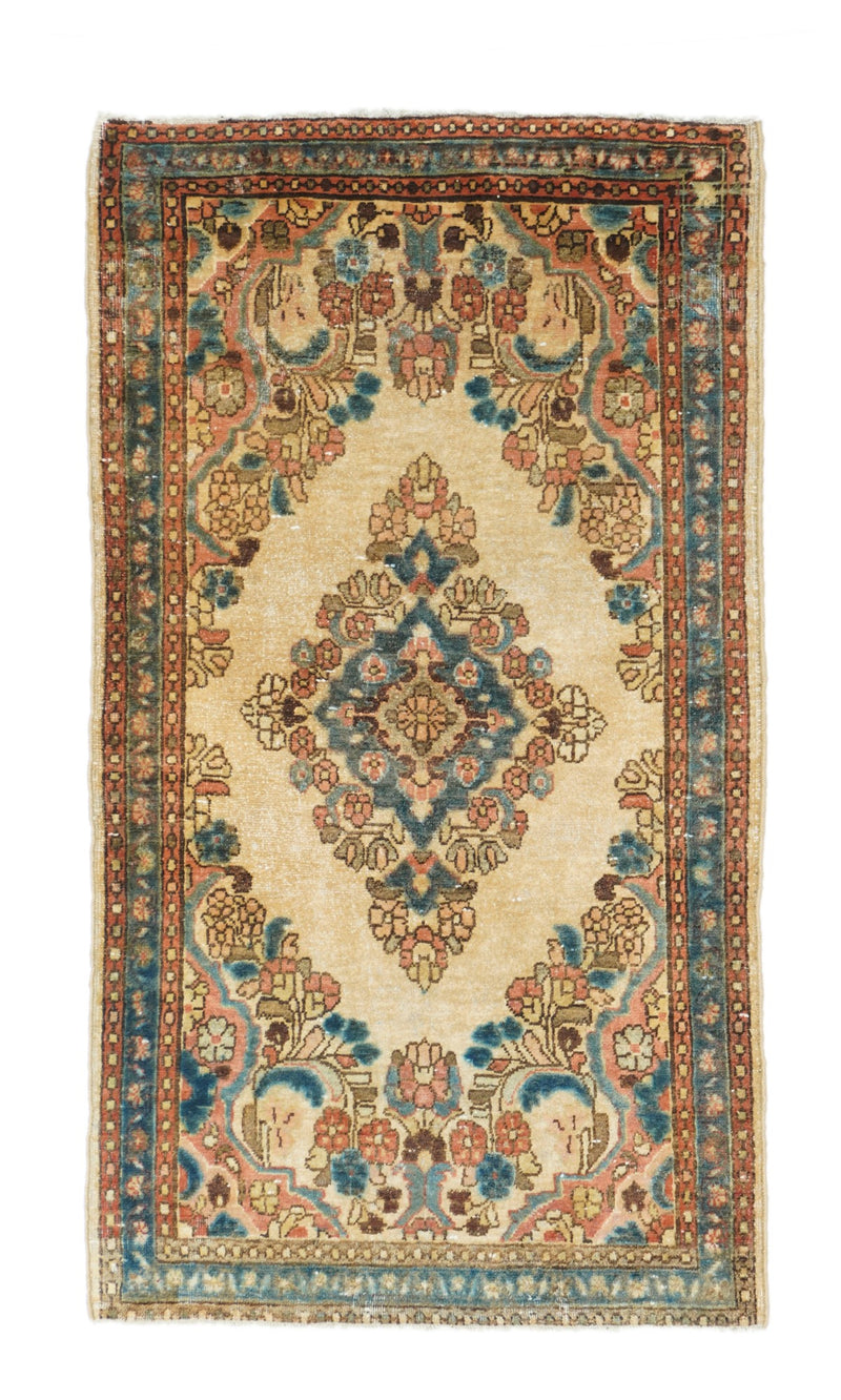 Sarouk Wool on Cotton 2'1'' x 4'