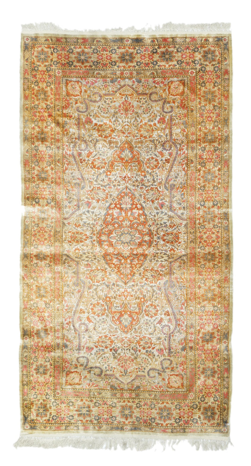 Silk Qum Rug Silk on Silk 2' x 4'