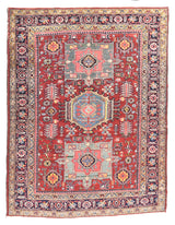 Persian Heriz Wool on Cotton 4'6''x5'9''