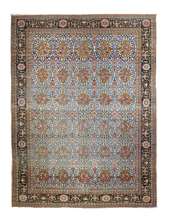 Persia Mohtasham Kashan Wool on Cotton 9'11''x13'