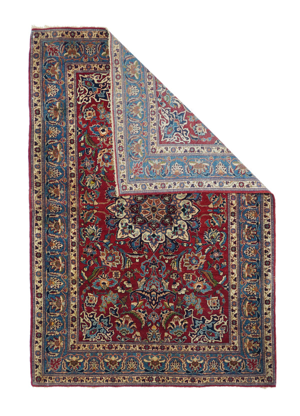 Antique Toudeshk Nain Rug 3'6'' x 5'2''.