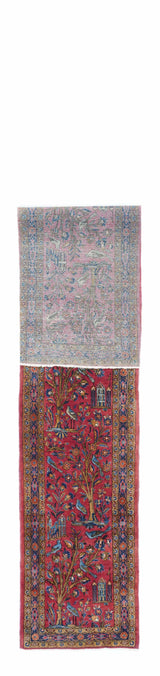 Antique Kashan Rug 1'10'' x 9'11''